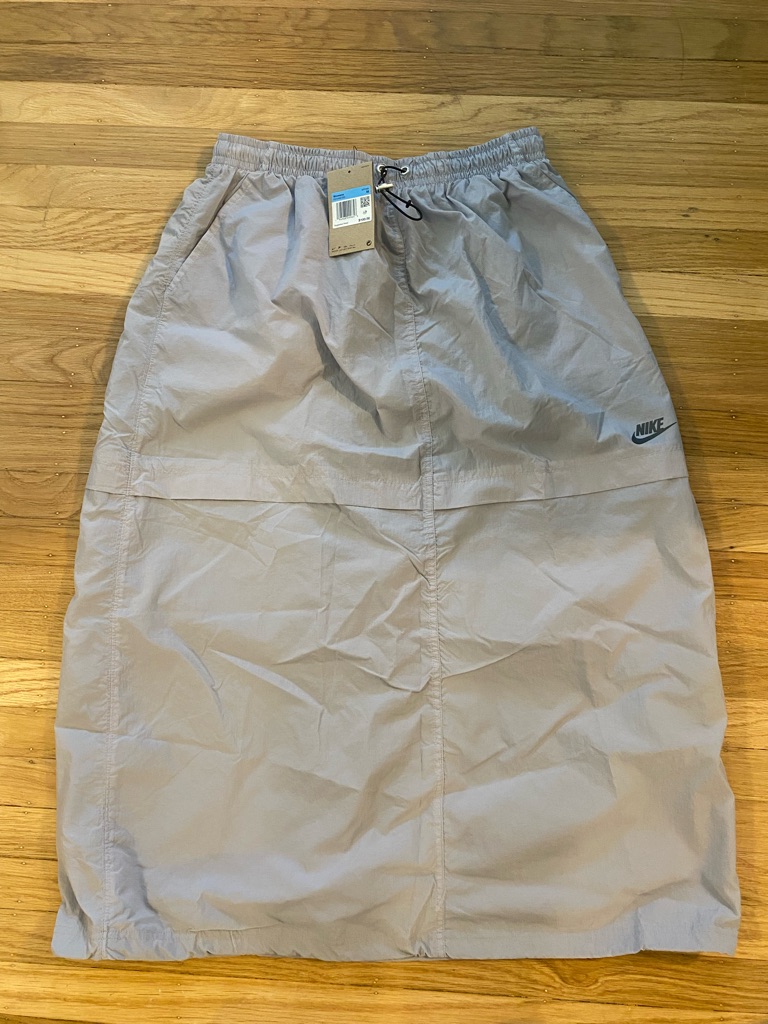 New Nike Sportswear Sport Utility Woven Maxi Skirt Womens Grey